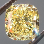 SOLD....Loose Yellow Diamond: .92ct Fancy Intense Yellow VVS2 Cushion Cut GIA Sweet Stone R5207