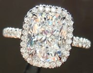 SOLD....2.12ct E SI1 Cushion Cut Diamond Ring GIA R5017