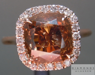 SOLD.....Brown Diamond Ring: 3.55ct Fancy Dark Orangy Brown I1 Cushion Cut GIA Halo Ring R5081