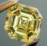 SOLD.... Loose Yellow Diamond: .50ct Fancy Intense Yellow VS1 Asscher Cut GIA Beautiful Steps R5278