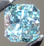 SOLD......Loose Blue Green Diamond: .29ct Fancy Intense Bluish Green SI2 Radiant Cut GIA Rare Beauty R5287
