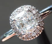 0.55ct F VVS2 Cushion Cut Diamond Ring R5296