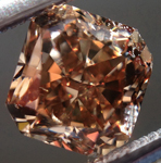 SOLD...Loose Brown Diamond: 1.03ct Fancy Yellow Brown VS2 Radiant Cut Complex Color R5426