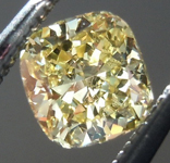 SOLD...Loose Yellow Diamond: .42ct Fancy Yellow VS2 Cushion Cut GIA Strong Color R5446