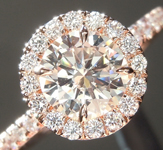 SOLD...0.73ct Pinkish Brown SI2 Round Brilliant Diamond Ring R5587