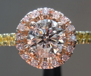 SOLD....0.70ct Fancy Brown Pink I1 Round Brilliant Diamond Ring R5588