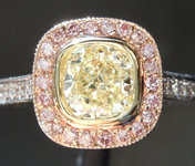 SOLD.. 1.05ct U-V SI1 Cushion Cut Diamond Ring R5503