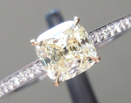SOLD.....73ct W-X Internally Flawless Cushion Cut Diamond Ring R5658