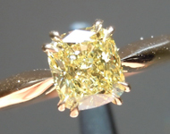 0.73ct Intense Yellow I1 Cushion Cut Diamond Ring R5712