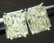 SOLD...Yellow Diamond Earrings: 2.26ctw Y-Z SI1 Radiant Cut Diamond Stud Earrings R5888