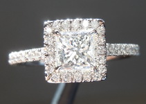 SOLD....0.55ct D VS2 Princess Cut Diamond Ring R5803
