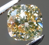 SOLD.....Loose Brown Diamond: .94ct Fancy Yellow Brown Cushion Cut Cool Color R6005
