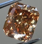 Loose Brown Diamond: 5.61ct Fancy Dark Orangy Brown SI2 Radiant Cut Diamond GIA R6248