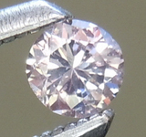 SOLD.....Pink Diamond: .11ct Fancy Light Pink SI2 Round Brilliant Diamond GIA R5969