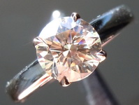 SOLD.......Light Brown Diamond Ring: 1.22ct U-V, Light Brown Pink Gold GIA R6371