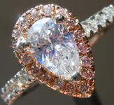 SOLD.......Colorless Diamond Ring: .75ct E SI1 Pear Brilliant Diamond Halo Ring GIA R6476