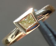 0.20ct Yellow VS1 Trapezoidal Diamond Ring R6521
