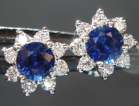 SOLD...0.78cts Blue Sapphire Earrings R6693