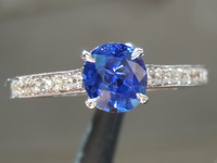 SOLD....0.84ct Blue Oval Sapphire Ring R6690
