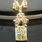 SOLD...Diamond Pendant: .35ct Y-Z SI1 Radiant Cut Diamond Pendant R6646