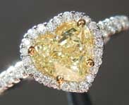 SOLD...1.01ct Yellow SI1 Heart Shape Diamond Ring R6738
