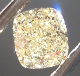 SOLD....0.38ct Fancy Light Yellow IF Cushion Cut Diamond R6860