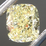 0.61ct Fancy Yellow VS2 Cushion Cut Diamond R6882