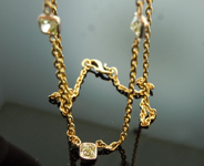 SOLD....Diamond Necklace: 1.48ctw Natural Yellow Radiant Cut Diamond Necklace R5471
