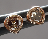SOLD........Brown Diamond Earrings: .60ctw Fancy Yellow Brown SI Pear Shape Diamond Earrings R6831