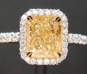 SOLD.....Yellow Diamond Ring: 1.81ct W-X VVS2 Radiant Cut Diamond Ring GIA R6787