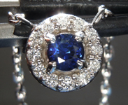 SOLD...0.26ct Blue Round Brilliant Sapphire Necklace R6791
