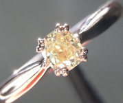 .31ct Light Yellow SI1 Cushion Cut Diamond Ring R6971