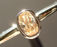 0.21ct Light Brownish Yellow SI1 Oval Diamond Ring R6976