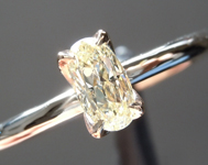 SOLD.......Yellow Diamond Ring: .41ct Fancy Light Yellow VS1 Oval Diamond Ring R6963
