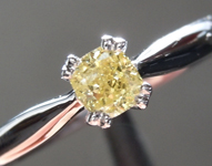 1ct Fancy Yellow SI2 Cushion Cut Diamond Ring R6970