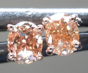SOLD...Brown Diamond Earrings: .46ctw Fancy Orangy Brown SI1 Oval Diamond Earrings R7007