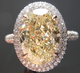 5.02ct Fancy Yellow VS2 Oval Diamond Ring GIA R7086