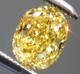 SOLD...........Loose Yellow Diamond: .79ct Fancy Vivid Yellow VVS2 Oval Shape Diamond GIA R7270