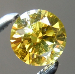SOLD...0.33ct Yellow VS2  Round Brilliant Diamond R7247