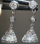 SOLD.........Diamond Earrings: .35cts F VS Trilliant Diamond Dangle Earrings R7252