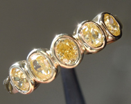 SOLD......Yellow Diamond Ring: .63ctw Fancy Intense Yellow VS Oval Modified Brilliant Diamond Ring R7313