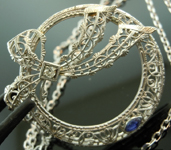 Vintage Diamond and Blue Sapphire Necklace R5972