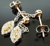 SOLD...Diamond Earrings: .57ctw Natural Multi Colored Diamond Halo Earrings R7294
