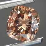 SOLD........Loose Brown Diamond: 1.03ct Fancy Deep Orangy Brown I1 Cushion Cut Diamond R7497