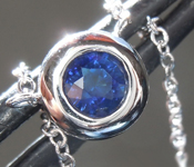 0.39ct Blue Round Brilliant Sapphire Necklace R7444