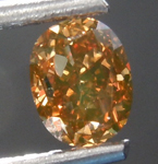 0.62ct Orange Brown VS1 Oval Cut Diamond R7538