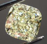 Loose Yellow Diamond: 2.87ct Fancy Light Yellow VVS2 Cushion Cut Diamond GIA R7667
