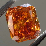 SOLD....Loose Orange Diamond: 1.03ct Fancy Deep Brownish Orange SI2 Radiant Cut Diamond GIA R7683
