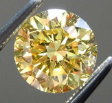 Loose Yellow Diamond: 1.32ct Fancy Vivid Yellow VS2 Round Brilliant Diamond GIA R7708
