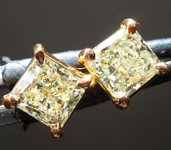 SOLD........Yellow Diamond Earrings: 1.48ctw Y-Z VS Radiant Cut Diamond Stud Earrings R7631